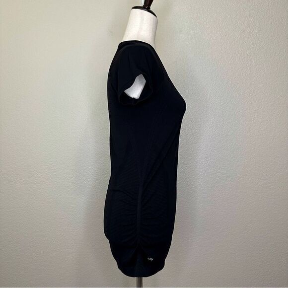 Athleta Black Longline Ruched Maternity Workout Top - Picture 5 of 11